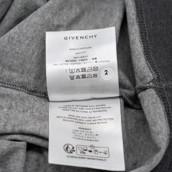 size L Givenchy Floral Graphic Faded Grey T-Shirt - Picture 6 of 6